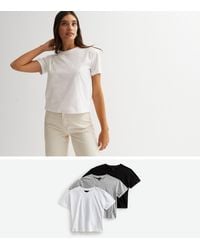 New Look - 3 Pack Light And Boxy T-Shirts - Lyst