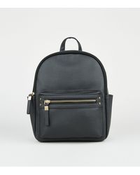 black backpack women's new look