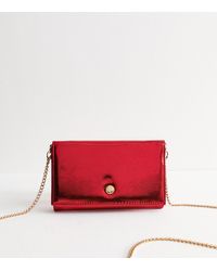 New Look - Chain Strap Faux Leather Crossbody Phone Bag - Lyst