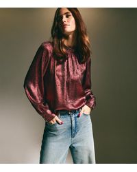 New Look - Metallic Blouse - Lyst