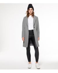 New Look Revere Collar Long Coat - Grey