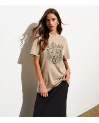 New Look - Cotton Def Leppard Slogan Oversized T-Shirt - Lyst