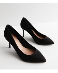 New Look - Extra Wide Fit Suedette Pointed Stiletto Heel Court Shoes Vegan - Lyst