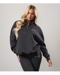 Gym King - Logo Print Quarter Zip Sweatshirt New Look - Lyst