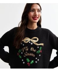 New Look - Christmas Sequin Embellished Jumper - Lyst