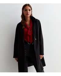 New Look - Lined Formal Longline Coat - Lyst
