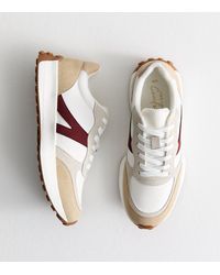 New Look - Brushed Faux Suede Panelled Trainers - Lyst