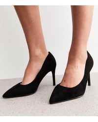 New Look - Extra Wide Fit Faux Suede Pointed Toe Court Shoes - Lyst