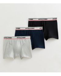 Jack & Jones - Pack Of 3 Multicoloured Boxer Shorts New Look - Lyst