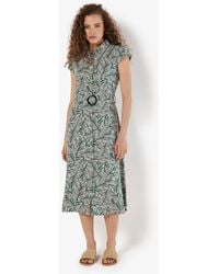 Apricot - Leaf Print Belted Midi Shirt Dress New Look - Lyst