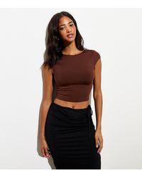 New Look - Low Back Crop Top - Lyst