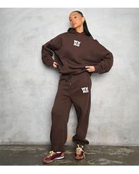 WKNDGIRL - Logo Embroidered Joggers New Look - Lyst