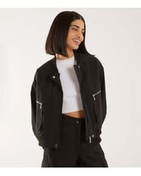 Pink Vanilla - Pocket Front Bomber Jacket Vanilla New Look - Lyst