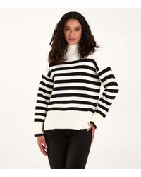Blue Vanilla - High Neck Striped Jumper New Look - Lyst