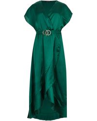 new look green velvet dress
