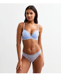 New Look - Daisy Embroidered Mesh Thong - Lyst