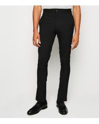 New Look Black Side Stripe Skinny Trousers