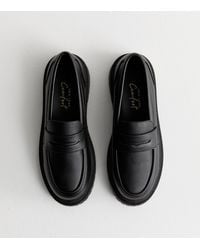 New Look - Chunky Leather-Look Loafers - Lyst