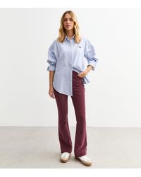 New Look - Flared Corduroy Trousers - Lyst