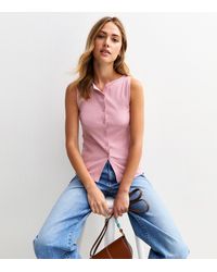 Cameo Rose - Button Up Vest New Look - Lyst
