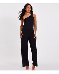Quiz - One Shoulder Wide Leg Jumpsuit New Look - Lyst