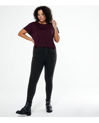 black coated high waist skinny yazmin jeans