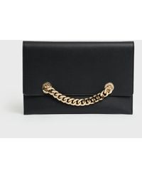 New Look Leather-look Chain Clutch Bag - Black