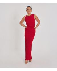 Quiz - Textured Maxi Skirt New Look - Lyst