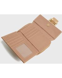 New Look Leather-look Buckle Purse - Natural