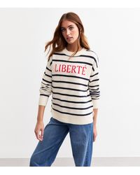New Look - Tall Liberté Stripe Knitted Jumper - Lyst