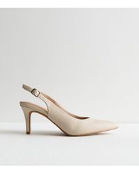 New Look - Pointed Slingback Stiletto Heel Court Shoes - Lyst