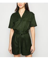 green playsuit new look