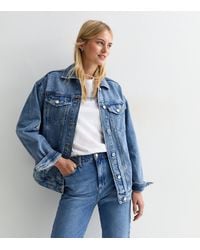 New Look - Tall Oversized Denim Jacket - Lyst