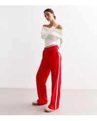 New Look - Pintuck Wide Leg Drawstring Joggers - Lyst