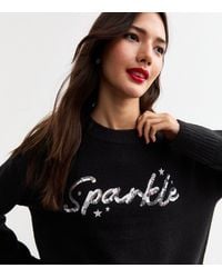 New Look - Christmas Sequin Sparkle Jumper - Lyst