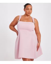 Quiz - Curve Diamante Bow Mini Dress New Look - Lyst