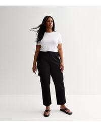 New Look - Plus Size Cotton Slim Leg Cargo Trousers Curves - Lyst