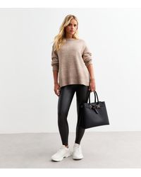 New Look - Petite Wet Look Leggings - Lyst