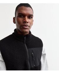 New Look - Fleece Gilet - Lyst