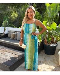 AX Paris - Smudge Stripe Print Tie Waist Strappy Midi Dress New Look - Lyst
