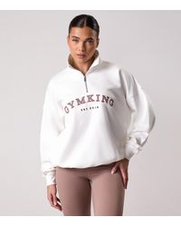 Gym King - Compose Logo Appliqued Quarter Zip Sweatshirt New Look - Lyst