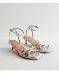 New Look - Wide Fit Strappy Kitten Heel Sandals Vegan - Lyst