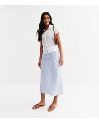 New Look - Daisy Print Bias Cut Midi Skirt - Lyst