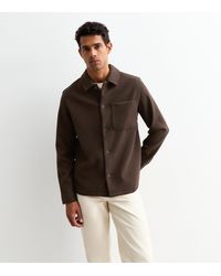 New Look - Regular Brushed Patch Pocket Overshirt - Lyst