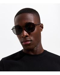 New Look - Metal Round Frame Sunglasses - Lyst