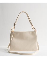 New Look - Grained Faux Leather Slouch Shoulder Bag - Lyst