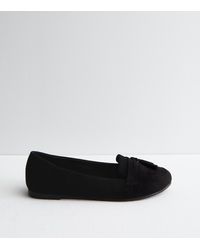 New Look - Suedette Tassel Trim Loafers Vegan - Lyst