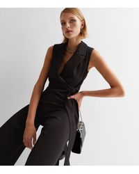 DSquared² Synthetic Jumpsuit in Black Womens Clothing Jumpsuits and rompers Full-length jumpsuits and rompers 