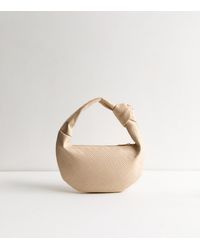 New Look - Woven Leather Look Mini Top Handle Bag Vegan - Lyst