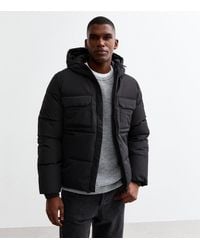 Only & Sons - Regular Quilted Hooded Jacket New Look - Lyst